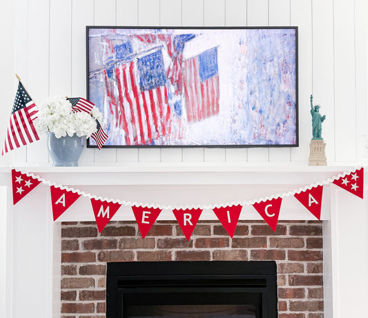 America Felt Pennant Garland